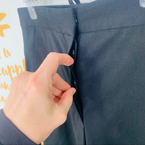 DIANE von FURSTENBERG Black Straight Trouser Pants Size 0 - Picture 11 of 13